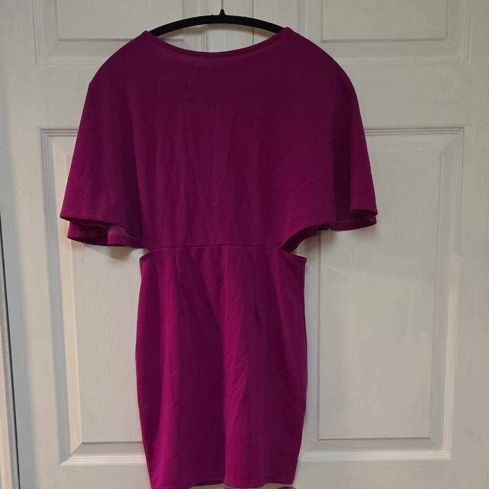 Women's Purple Open Back Dress